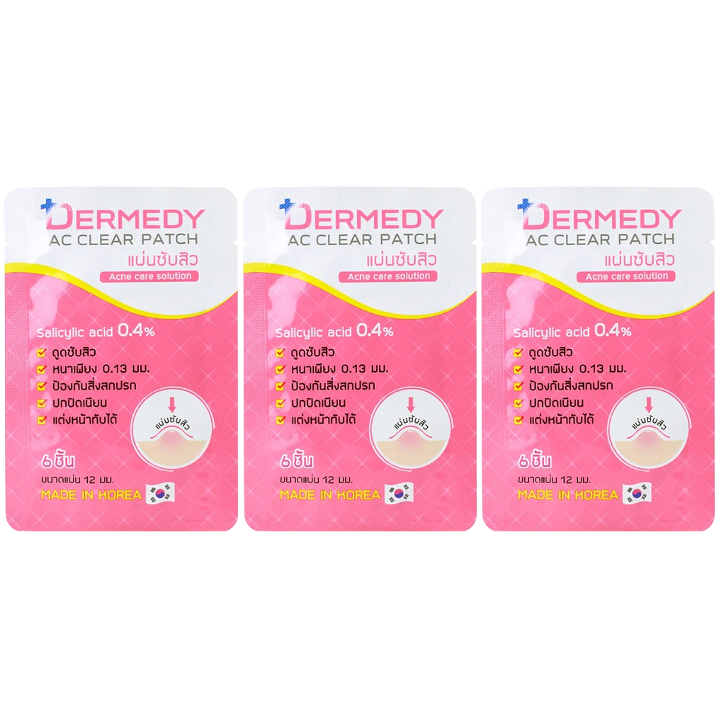 Dermedy - AC Clear Patch Salicylic 0.4% 6 Dots (Pack of 3)