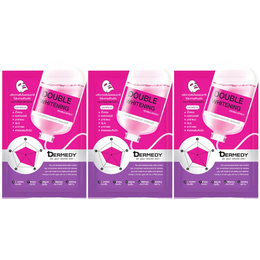 Dermedy - Double Whitening Double Effect Face Mask 25g. (Pack of 3)
