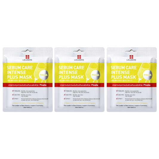 Leaders - Sebum Care Intense Plus Face Mask with Pixalia 25ml. (Pack of 3)