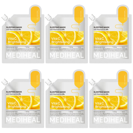 Mediheal - Vita C Brightening Sleeping Mask with Niacinamide 5% 20ml. (Pack of 6)