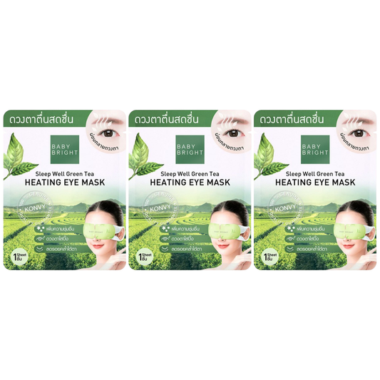 Baby Bright - Sleep Well Green Tea Heating Eye Mask (Pack of 3)