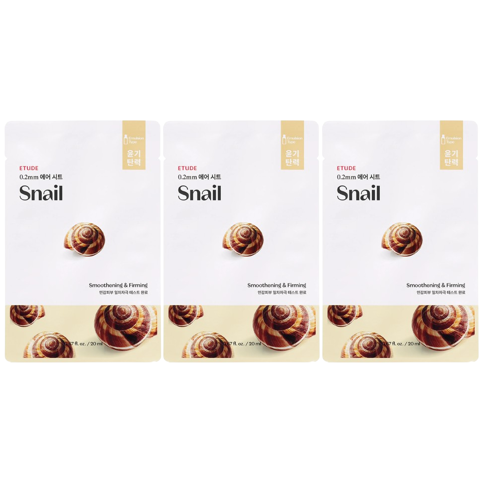 Etude - 0.2mm Air Mask Snail 20ml. (Pack of 3)