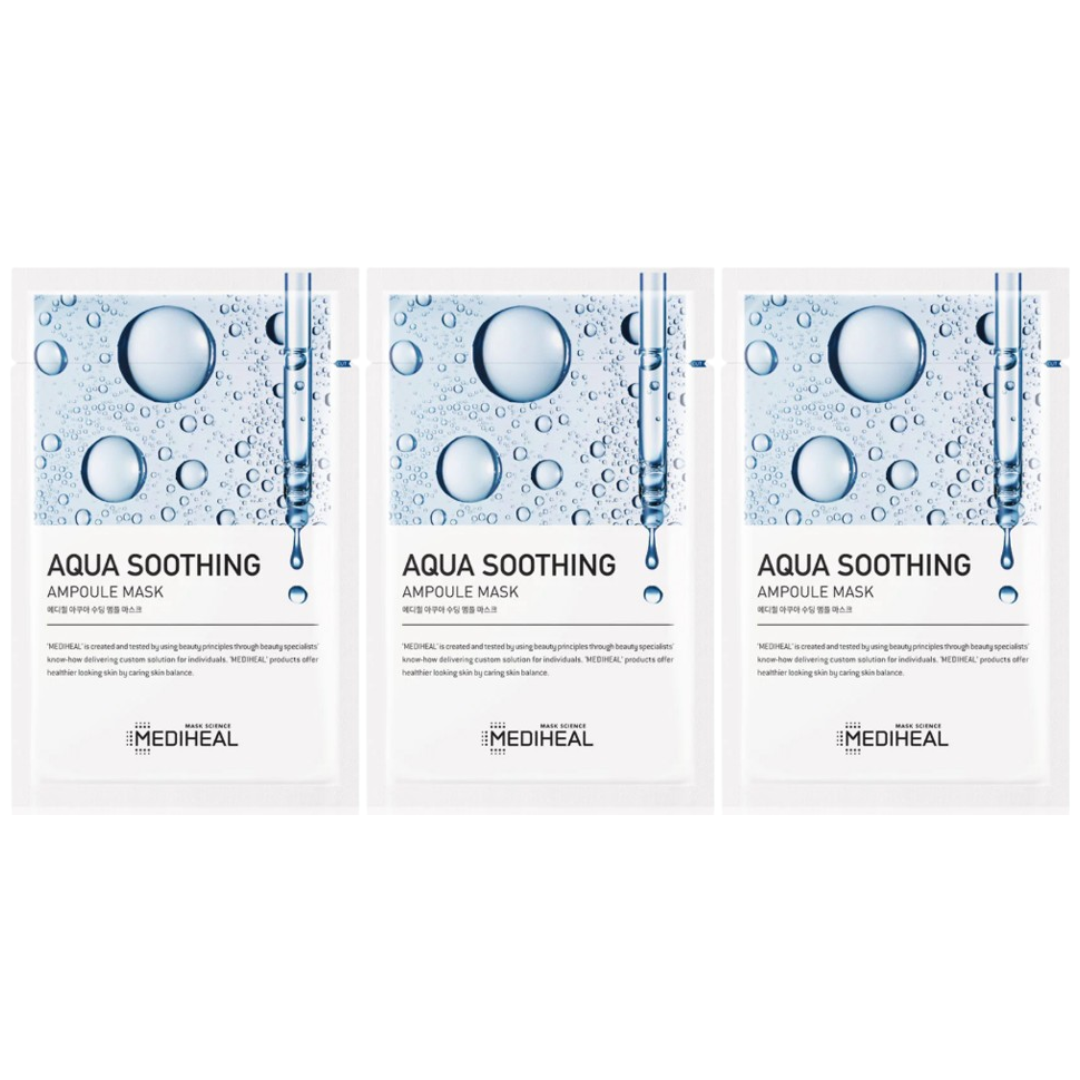 Mediheal - Aqua Soothing Ampoule Mask 25ml. (Pack of 3)