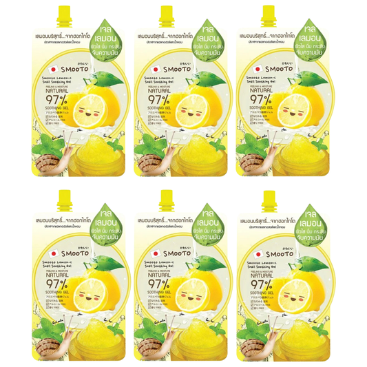 Smooto - Lemon-C Snail Natural Soothing Gel 50g. (Pack of 6)
