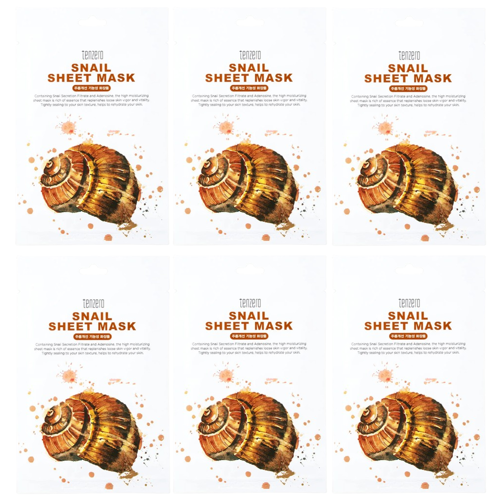 TENZERO - Snail Sheet Mask 25ml. (Pack of 6)
