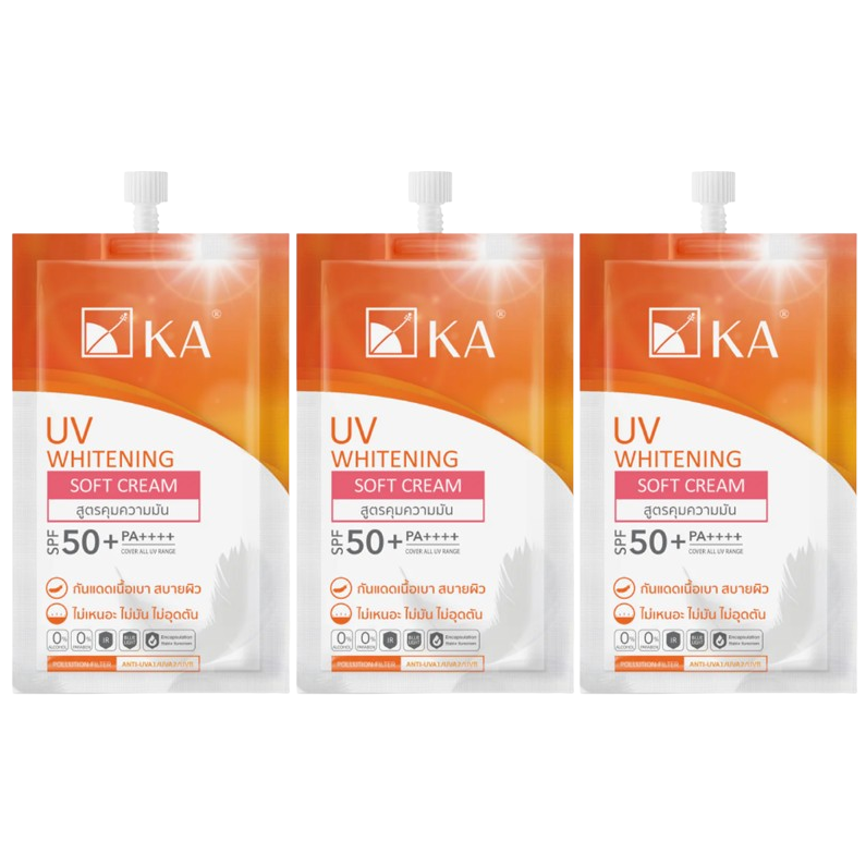 KA - UV Whitening Soft Cream SPF50+ PA++++ 7g. (Pack of 3)