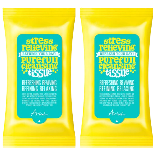 ARIUL - Stress Relieving Purefull Cleansing Tissue (Pack of 2 x 15 Sheets)