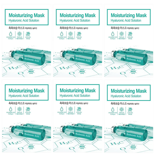 Neil - Moisturizing Hyaluronic Acid Solution Mask 22g. (Pack of 6)