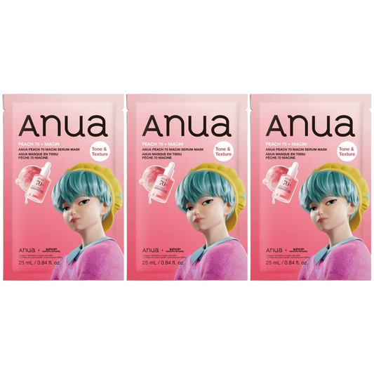 Anua - Kpop Demon Hunters Peach 70 Niacin Serum Mask 25ml. (Pack of 3)