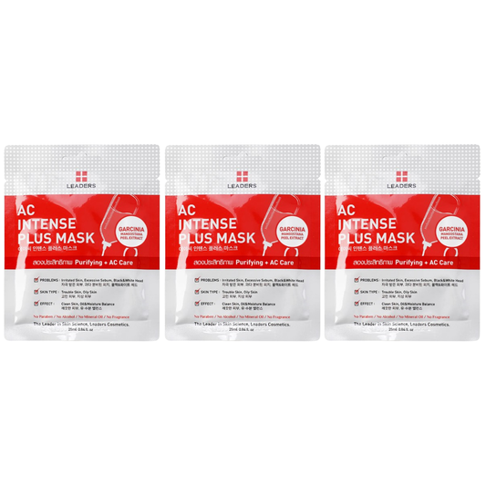 Leaders - AC Intense Plus Face Mask with Purifying + AC Care 25ml. (Pack of 3)