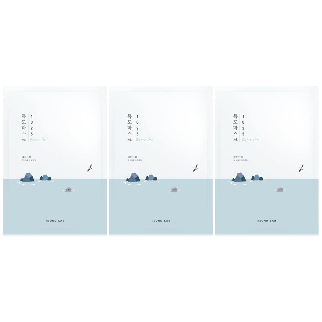 Round Lab - 1025 Dokdo Hydrating Water Gel Mask 30ml. (Pack of 3)