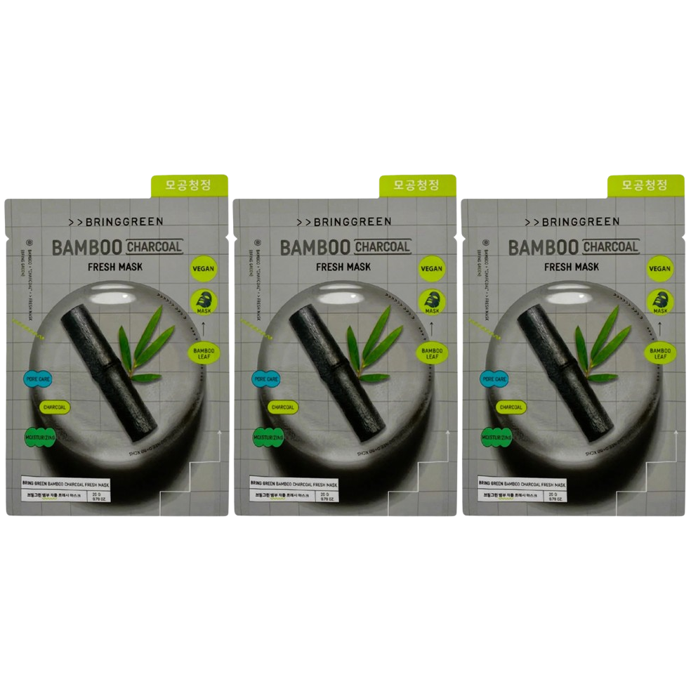 Bringgreen - Bamboo Charcoal Fresh Mask 20g. (Pack of 3)
