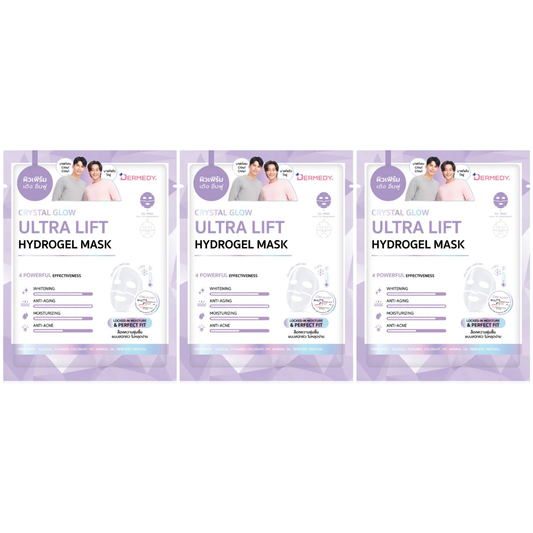 Dermedy - Crystal Glow Ultra Lift Hydrogel Mask 16g. (Pack of 3)