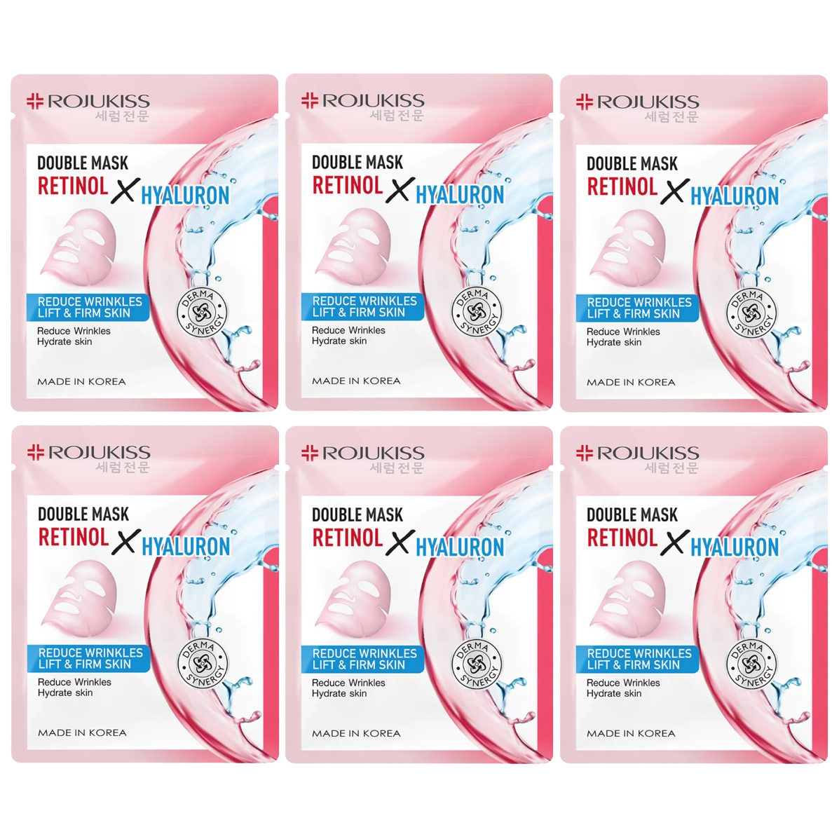 Rojukiss - Double Mask Retinol Hyaluron 25ml. (Pack of 6)