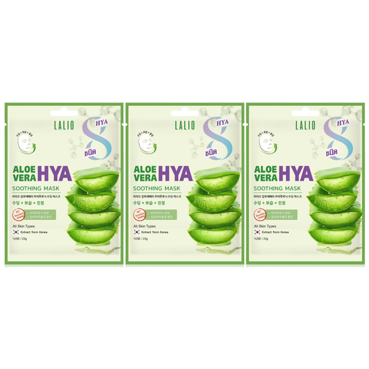 Lalio - Aloe Vera Hya Soothing Mask 23g. (Pack of 3)