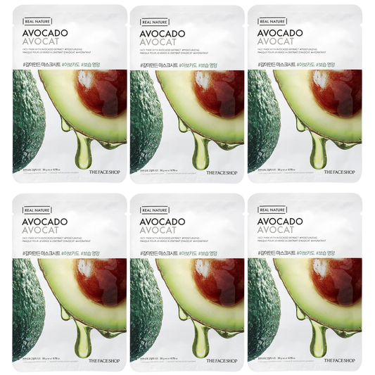 The Face Shop - Real Nature Avocado Face Mask 20g. (Pack of 6)