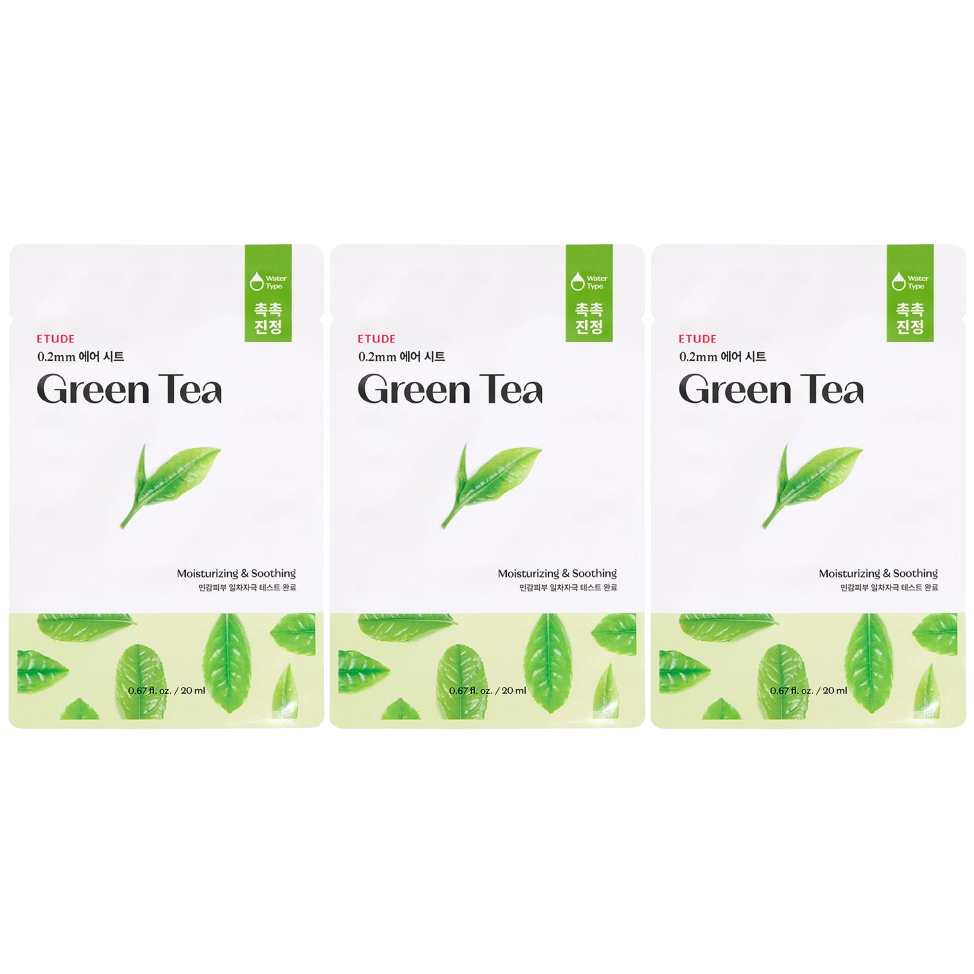 Etude - 0.2mm Air Mask Greentea 20ml. (Pack of 3)