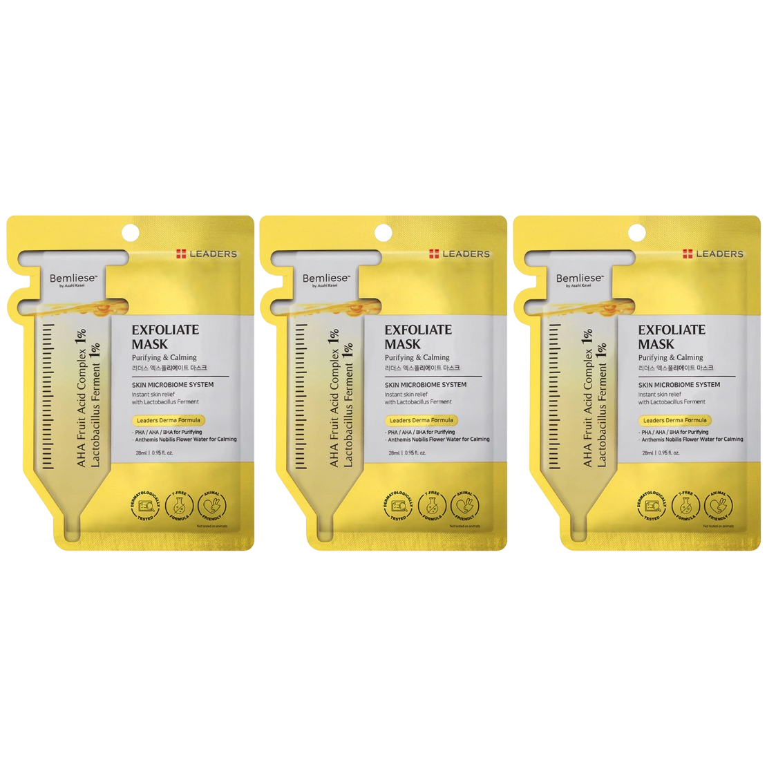 Leaders - Regeneration Face Mask with Snail Secretion Filtrate and SYN-HYCAN 28ml. (Pack of 6)