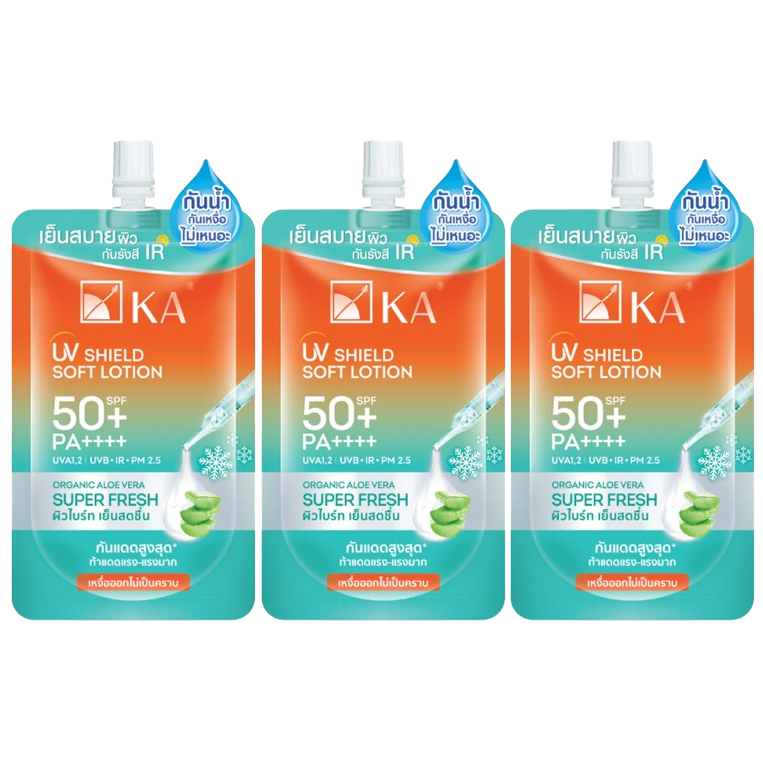 KA - UV Shield Soft Lotion Super Fresh SPF50+ PA++++ 30g. (Pack of 3)