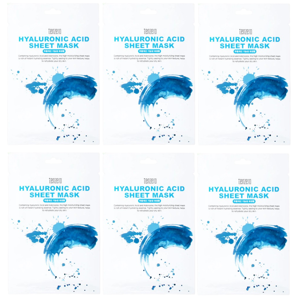 TENZERO - Hyaluronic Acid Sheet Mask 25ml. (Pack of 6)