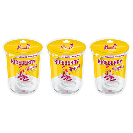 Moods Skin Care - Riceberry Yogurt Mask 35ml. (Pack of 3)