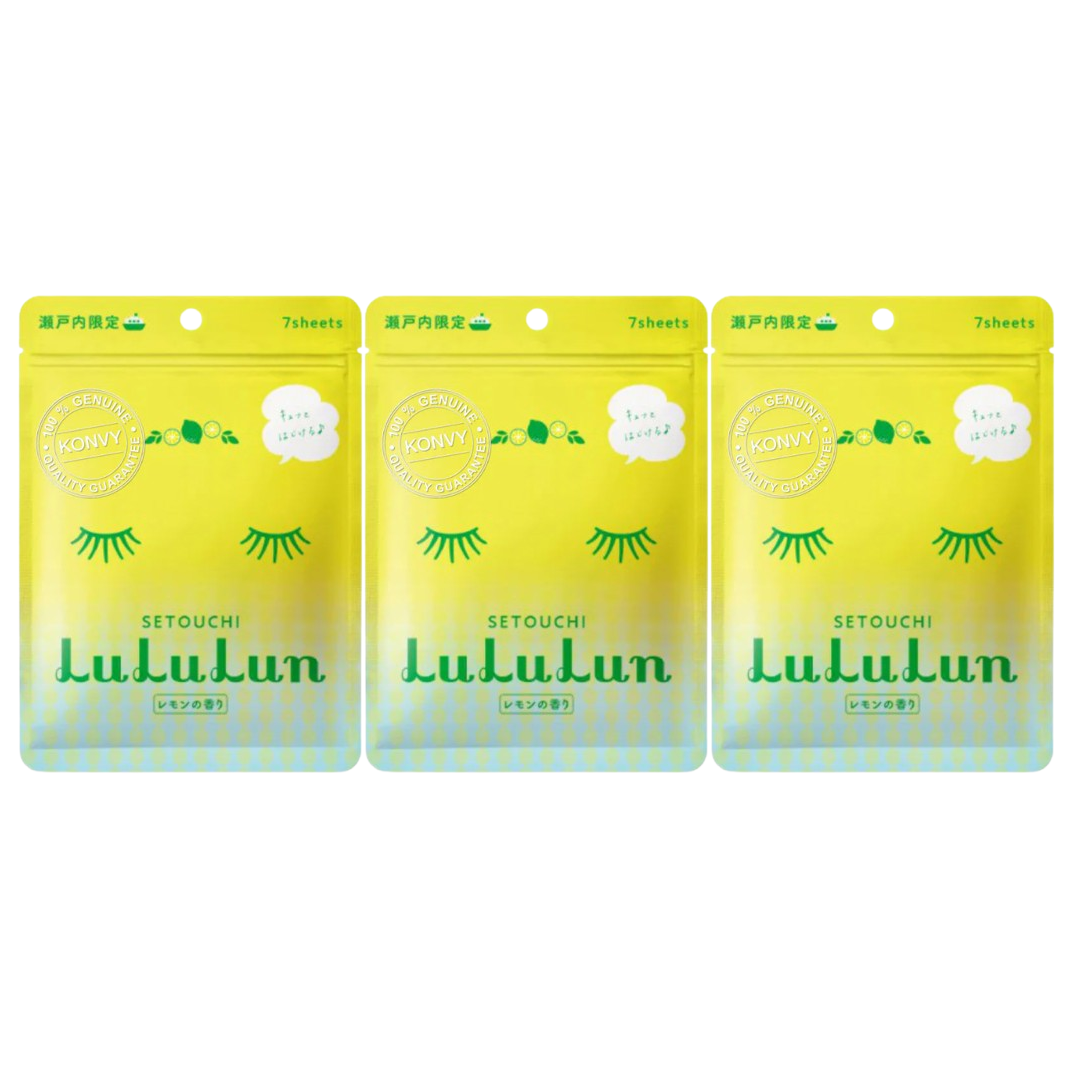 Lululun - Premium Setouchi Lemon Face Mask (Pack of 3 x 7 sheets)