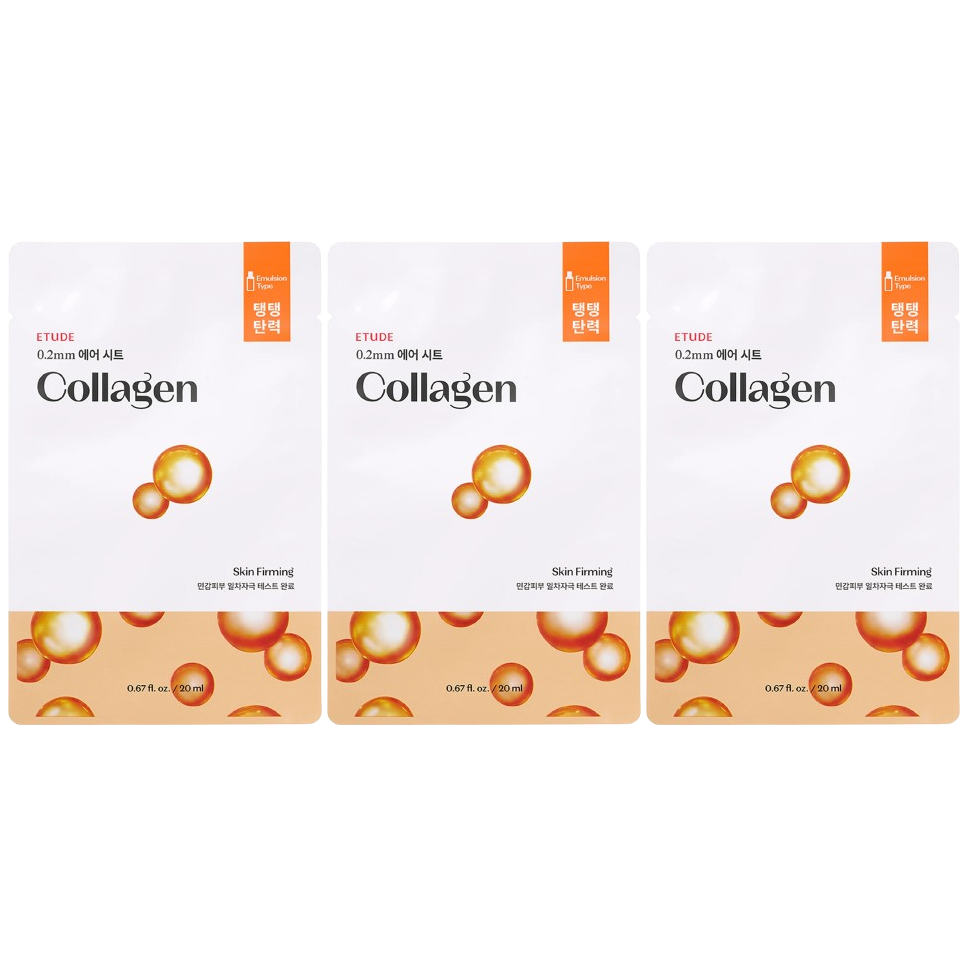 Etude - 0.2mm Air Mask Collagen 20ml. (Pack of 3)