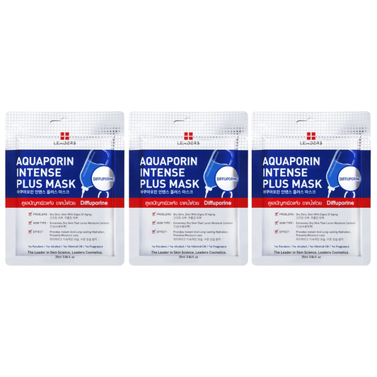 Leaders - Aquaporin Intense Plus Face Mask with Diffuporine 25ml. (Pack of 3)