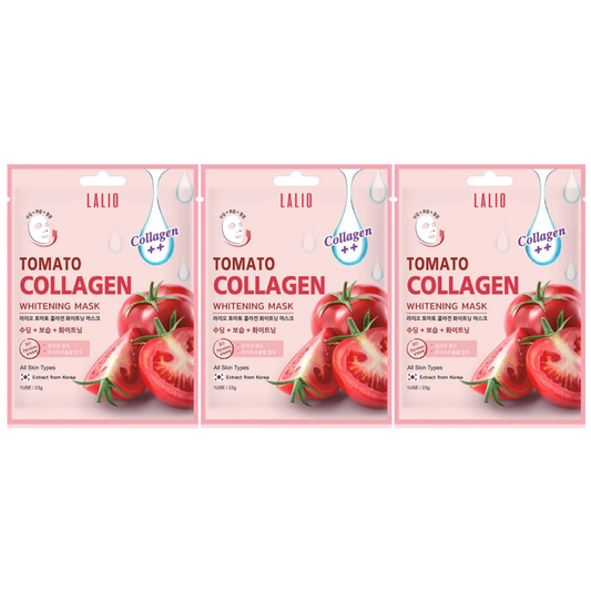 Lalio - Tomato Collagen Whitening Mask 23g. (Pack of 3)