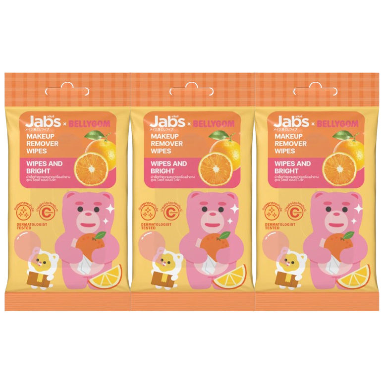 Jabs - x Bellygom Makeup Remover Wipes And Bright 10 Sheets (Pack of 3)