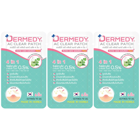 Dermedy - AC Clear Patch Plus 4in1 Salicylic 0.5% 6 Dots (Pack of 3)