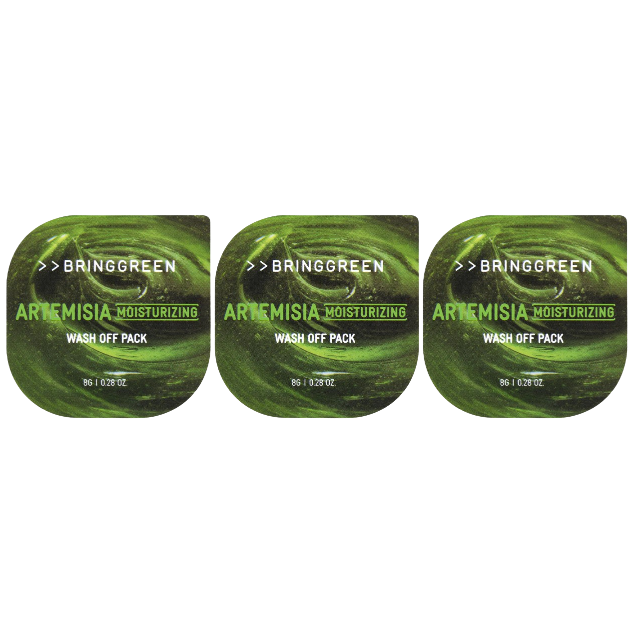 Bringgreen - Artemisia Moisturizing Wash Off Pack 8g. (Pack of 3)