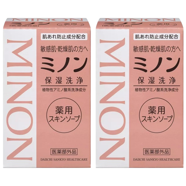 Minon - Medicated Skin Soap 80g. (Pack of 2)