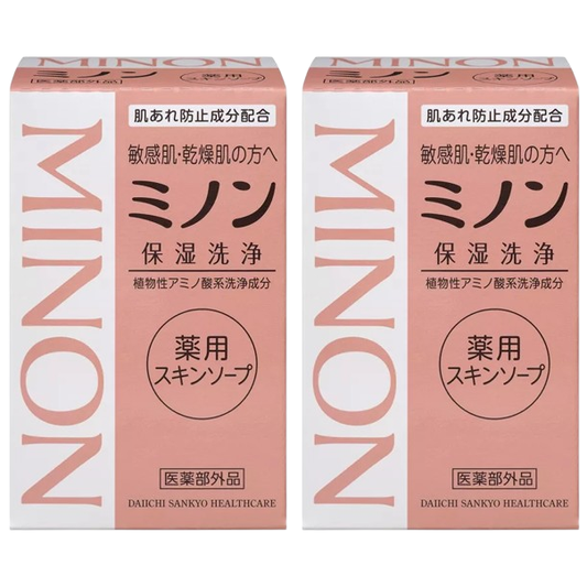 Minon - Medicated Skin Soap 80g. (Pack of 2)