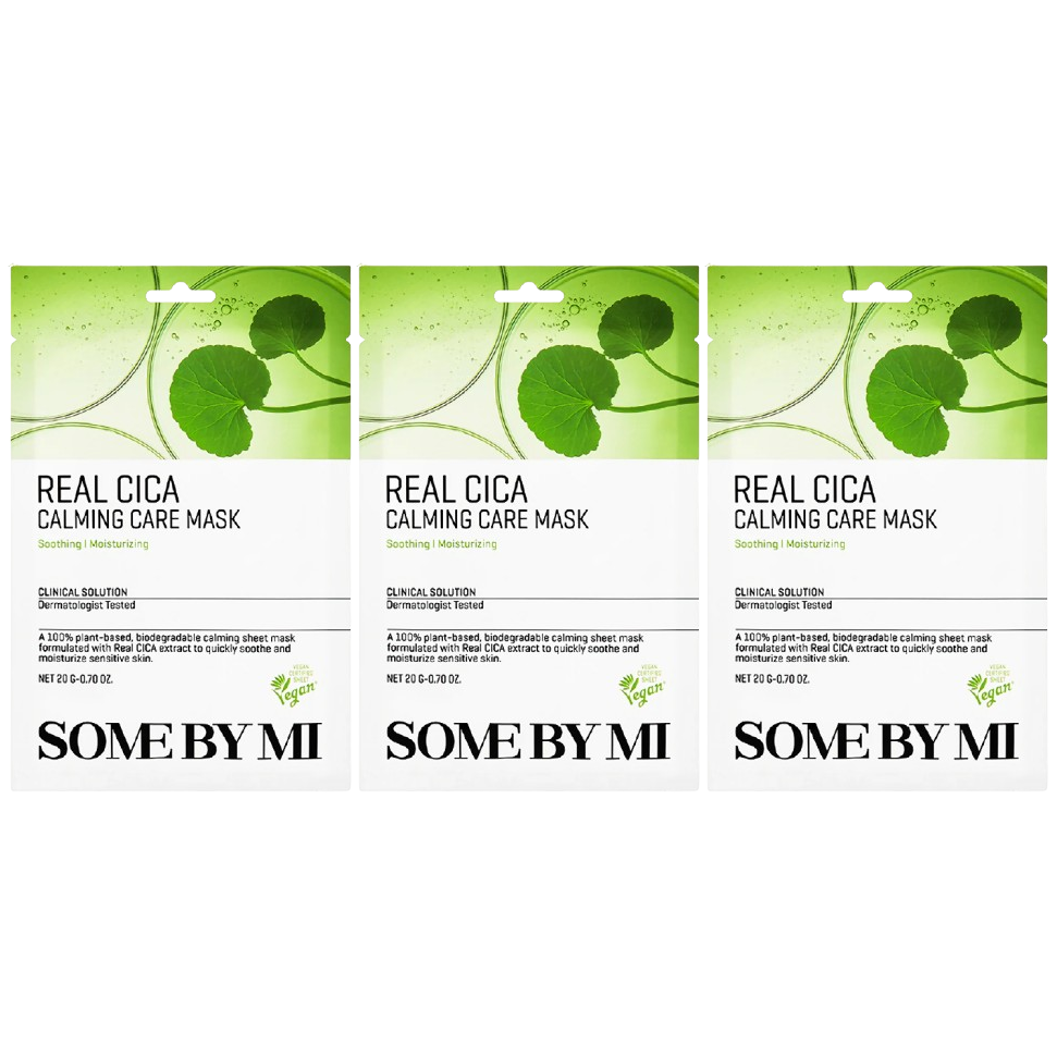 SOME BY MI - Real Cica Calming Care Mask 20g. (Pack of 3)
