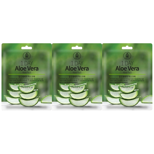 MEDB - 1 Day Aloe Vera Mask Pack 27ml. (Pack of 3)