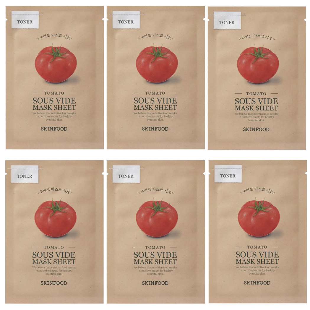 Skinfood - Tomato Sous Vide Mask Sheet 18g. (Pack of 6)