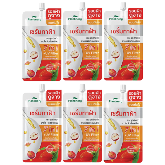 Plantnery - Goji Kojic Melas Bright Spotless Double Serum 7in1 +UV Filter 10ml. (Pack of 6)