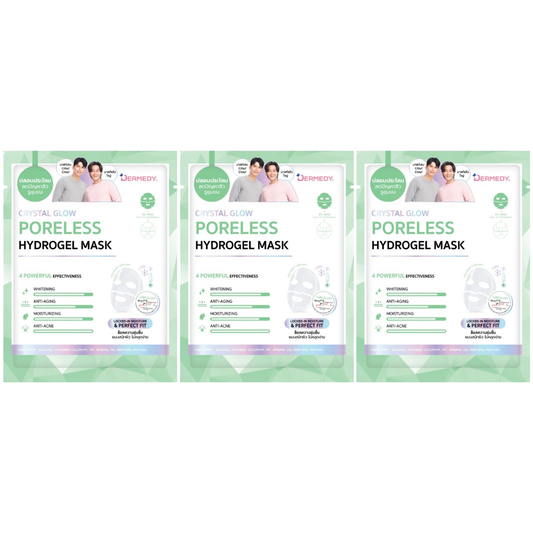 Dermedy - Crystal Glow Poreless Hydrogel Mask 16g. (Pack of 3)