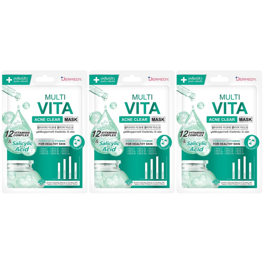 Dermedy - Multi Vita Acne Clear Mask 25g. (Pack of 3)