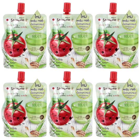 Smooto - Tomato Aloe Snail Jelly Scrub 50ml. (Pack of 6)