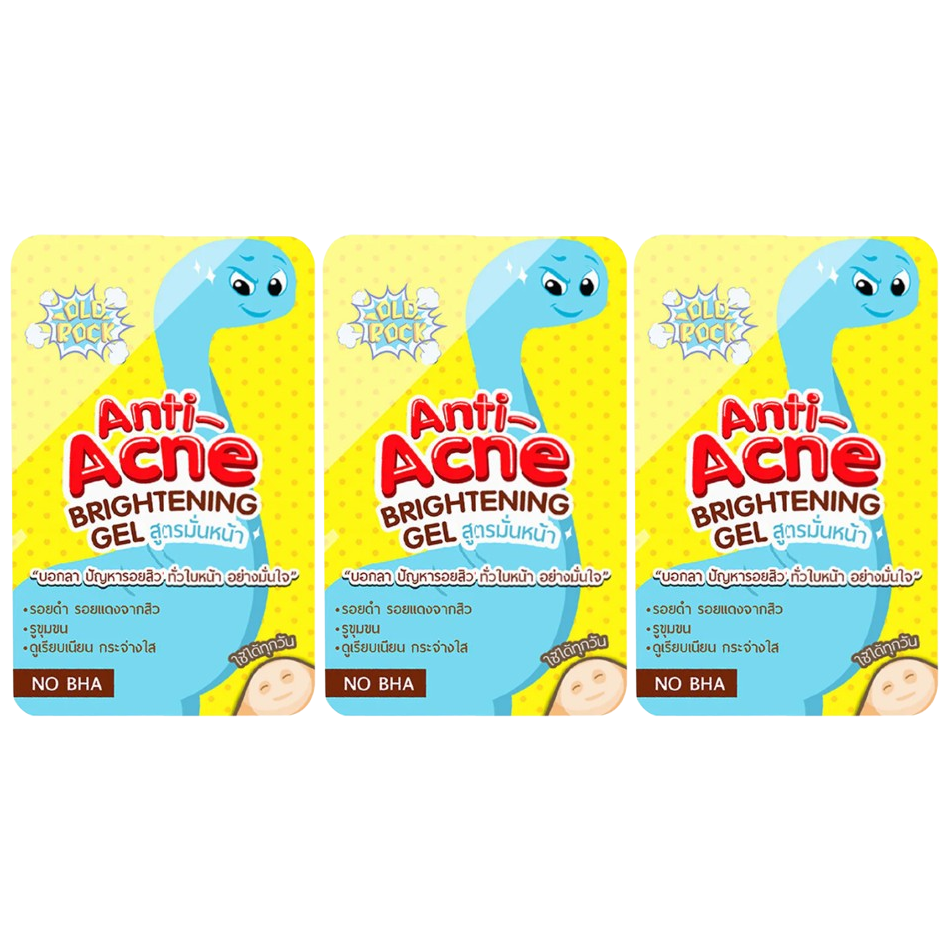 OLD Rock - Anti-Acne Brightening Gel 4g. (Pack of 3)