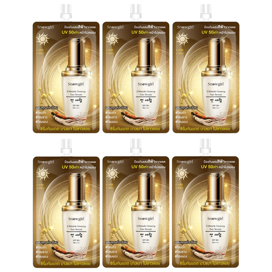 Snowgirl - 3 Miracle Ginseng Sun Serum 30g. (Pack of 6)