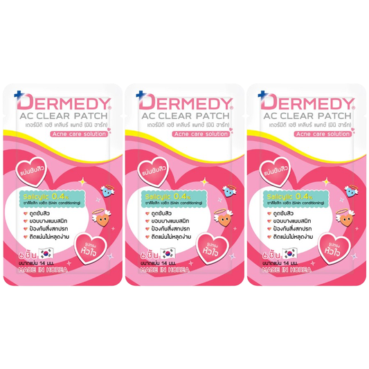 Dermedy - AC Clear Patch Mini Heart 6 Dots (Pack of 3)