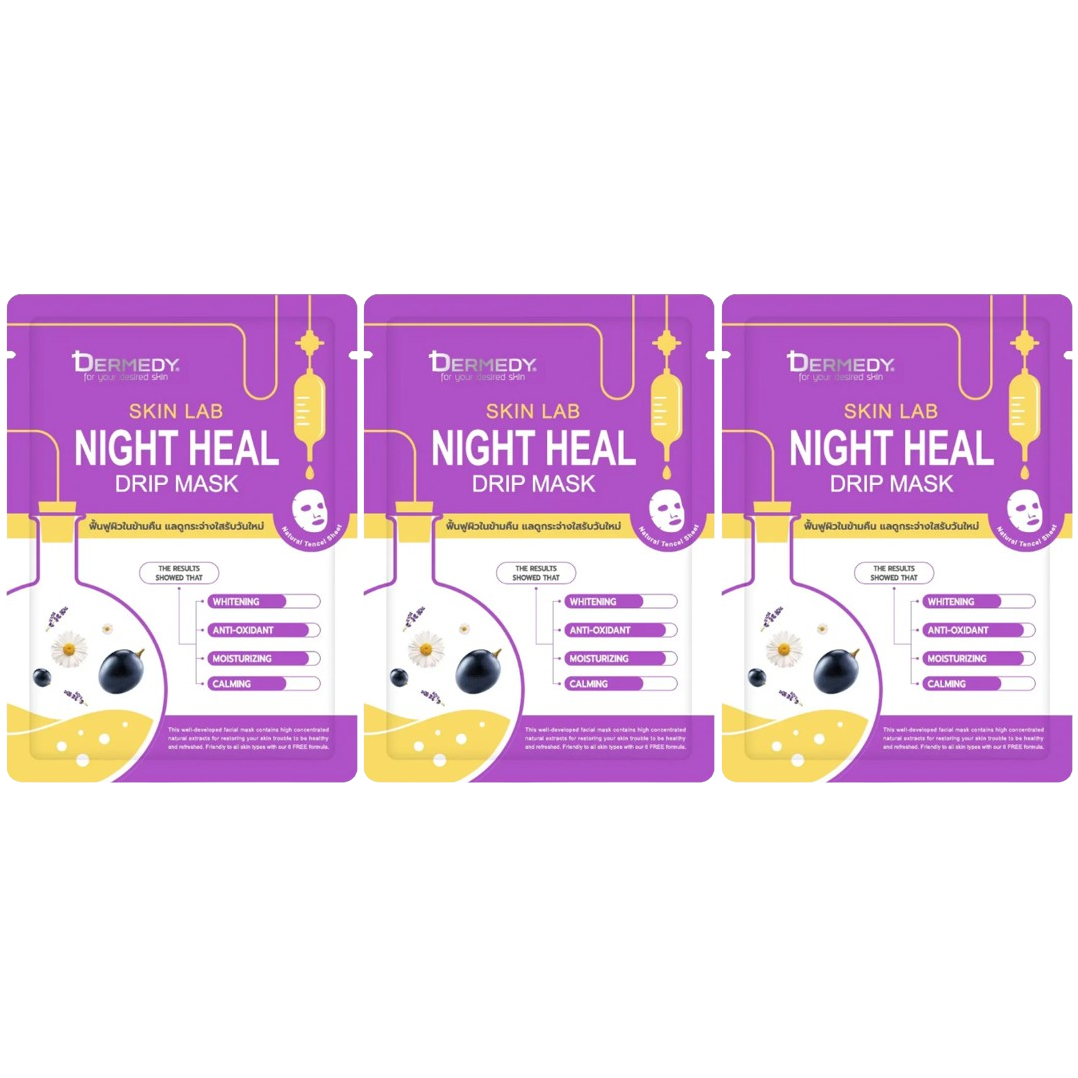Dermedy - Skin Lab Night Heal Drip Mask 25g. (Pack of 3)