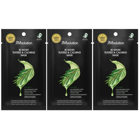 JM Solution - Be Nature Teatree & Calming Mask 24ml. (Pack of 3)
