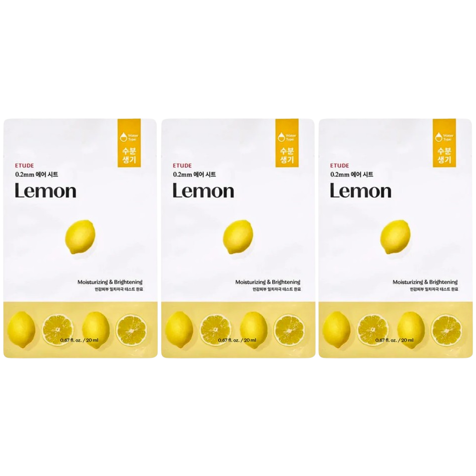 Etude - 0.2mm Air Mask Lemon 20ml. (Pack of 3)