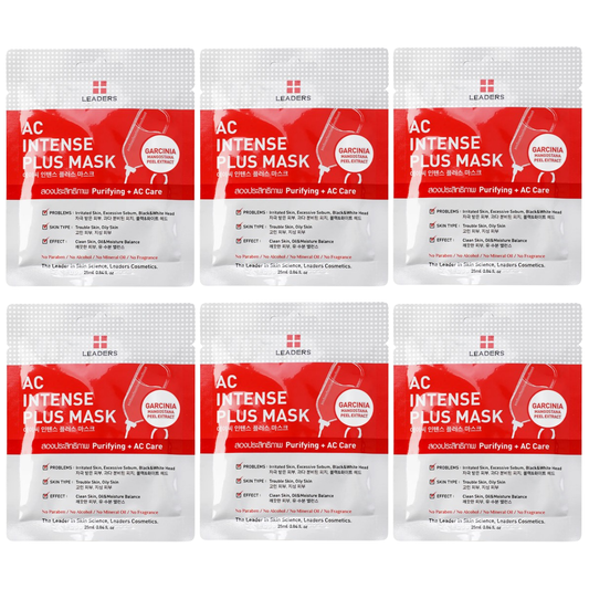 Leaders - AC Intense Plus Face Mask with Purifying + AC Care 25ml. (Pack of 6)
