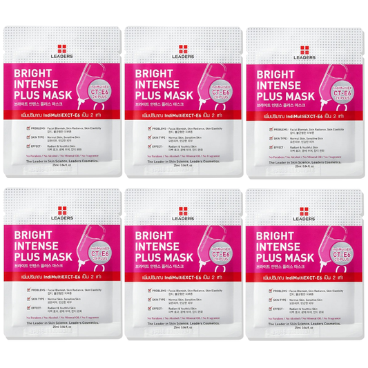 Leaders - Bright Intense Plus Face Mask with IndiMultiEXCT-E6 25ml. (Pack of 6)