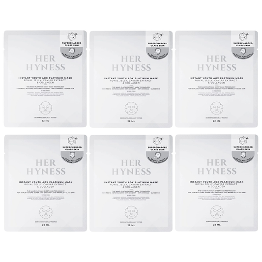 Her Hyness - Instant Youth Aox Platinum Mask with Royal Jelly, Caviar Extract & Collagen 22ml. (Pack of 6)